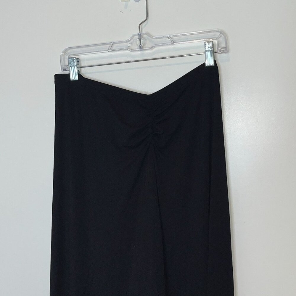 HAlara Black Low-Waisted Maxi Skirt With Ruched Detail Size XL Womens - Picture 3 of 9